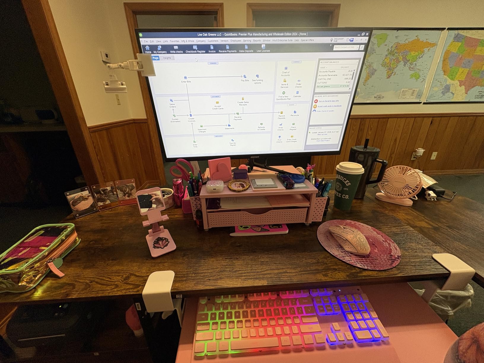 BONTEC Under Desk Keyboard Tray, Pull-Out Keyboard & Mouse Platform customer photo 1