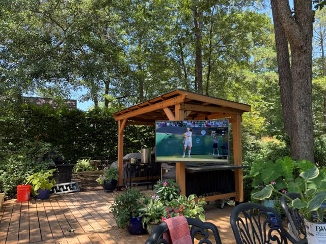 SYLVOX Outdoor TV, 65 inch Smart TV Waterproof Outdoor TVs, 4K Weatherproof Television for Outside, Support Google Assistant, Chromecast, 1000 nit Brightness Partial Sun (Deck Pro 3.0) customer photo 1