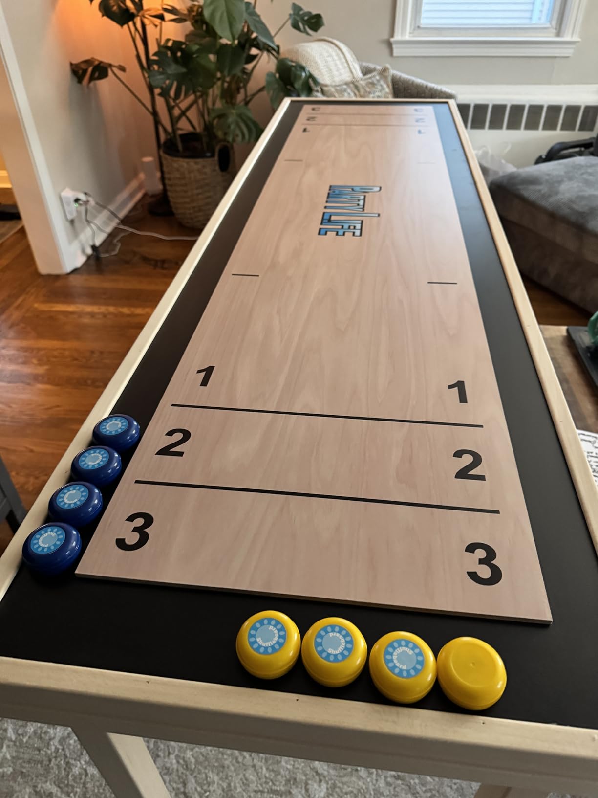 6-Foot Premium Shuffleboard Table w/Folding Legs, Pucks, and Optional LED Lights - Awesome Graphics - Choose Your Model customer photo 1