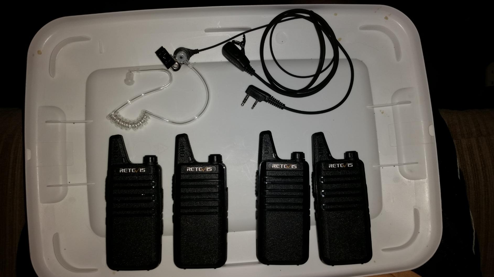 Retevis RT22 Walkie Talkies, Portable FRS Two Way Radio with Earpiece | VOX Handsfree, Type-C Charging, Mini Walkie Talkies Long Range Rechargeable for Family Outdoor Camping Driving (2 Pack, Orange) customer photo 1
