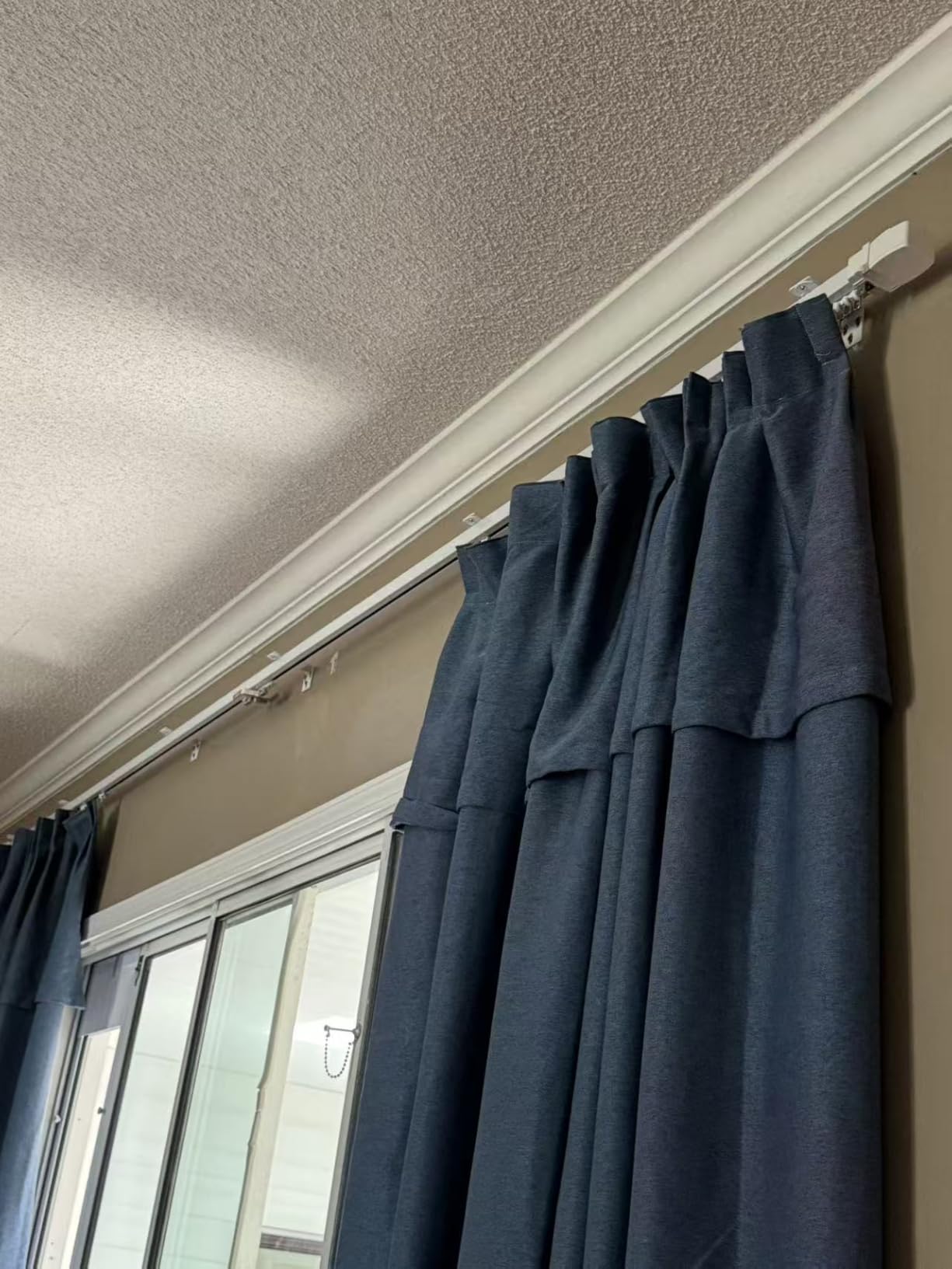 Ceiling Curtain Track, Automatic Motorized Opener with Alexa | Voice controlled smart blinds rail for smart homes, supports custom ceiling mount up to 124 inches. customer photo 2