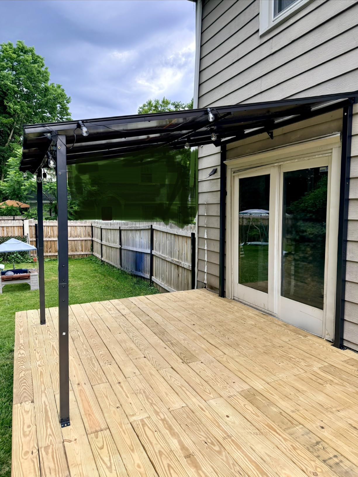 Aoxun 10' x 12' Gazebo for Patio, Gazebo Pergola with Sloped Roof, Large Wall-Mounted Heavy Duty Awnings, for Backyard, Deck, Patio customer photo 1