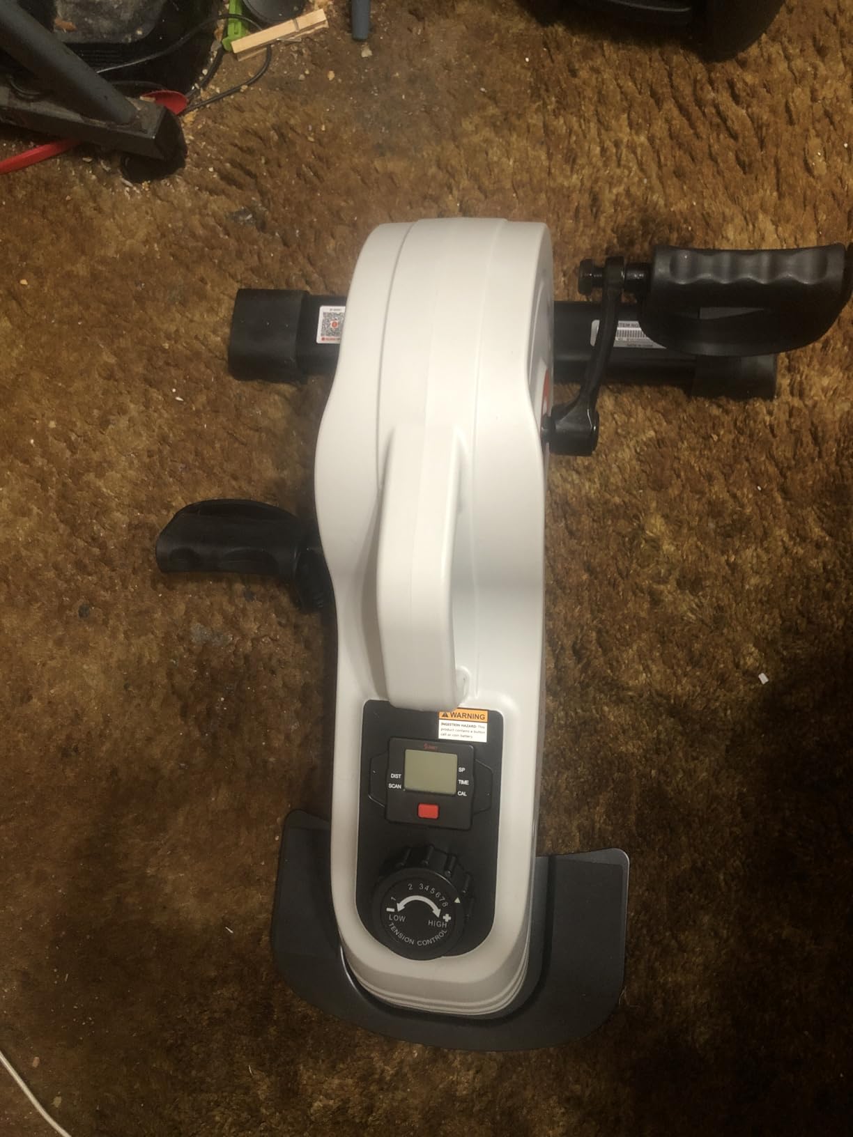 Sunny Health & Fitness 2-in-1 Smart Magnetic Pedal Exerciser, Compact Indoor Under-Desk Mini Exercise Bike for Full Body Cardio Workout and Physical Therapy, Free SunnyFit Training App Connection customer photo 2