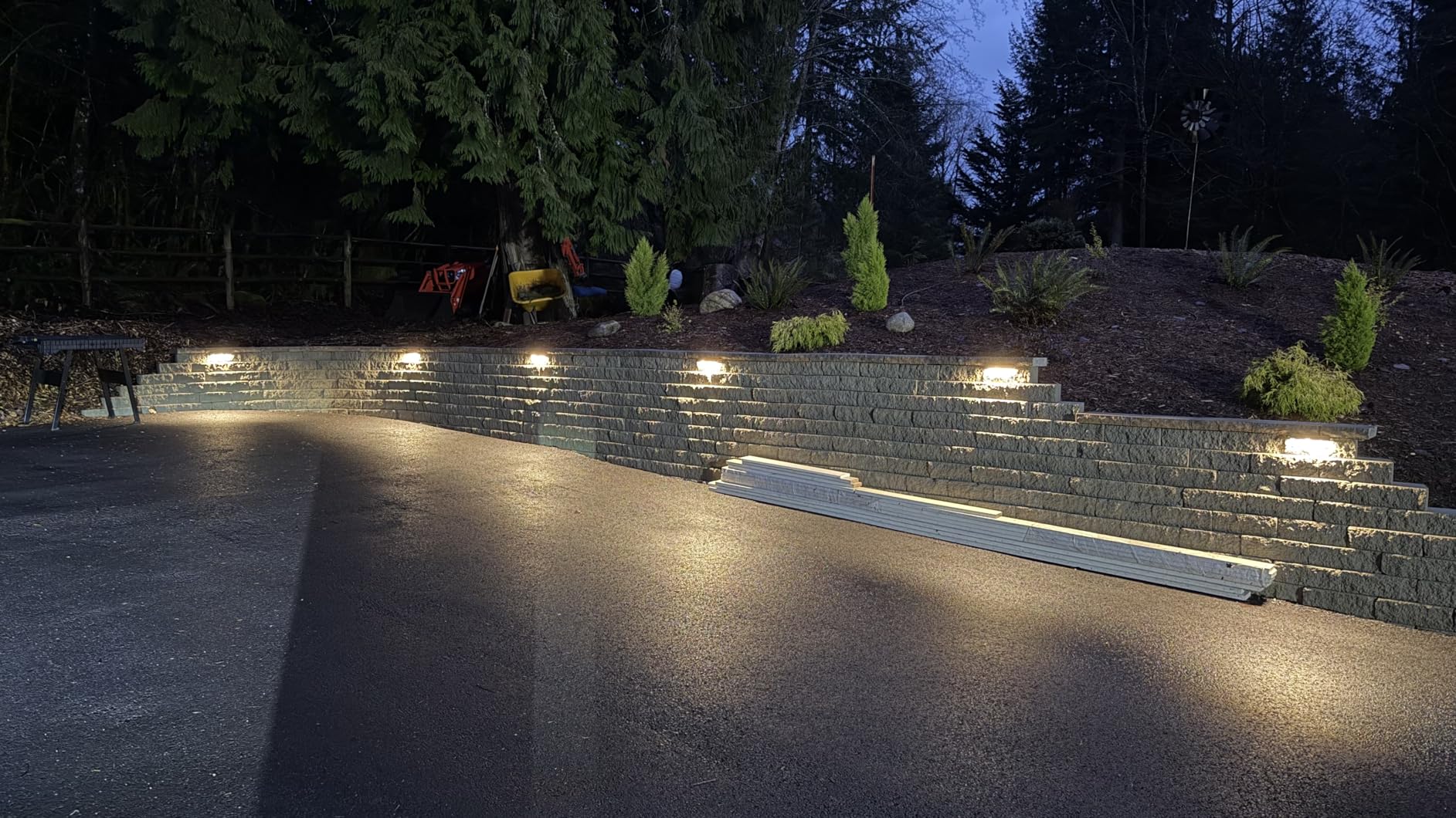 Energetic 7 Inch Retaining Wall Lights, Outdoor LED Step Lights, 4W Low Voltage Landscape Lighting, Waterproof Hardscape Lighting, 12V-24V AC/DC, 3000K Warm White, with Wire Breakers, FCC, 6 Pack customer photo 1