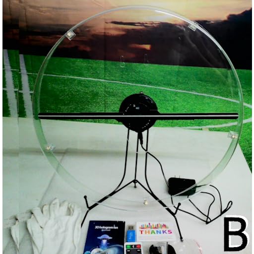 3DHologramFan with Cover, 3DHologram Projector HD LED Advertising Display with Remote and Bluetooth and WiFi,700 Video Library and for Business,Bar,Halloween (45CM 3dHologramFan with Cover) customer photo 2