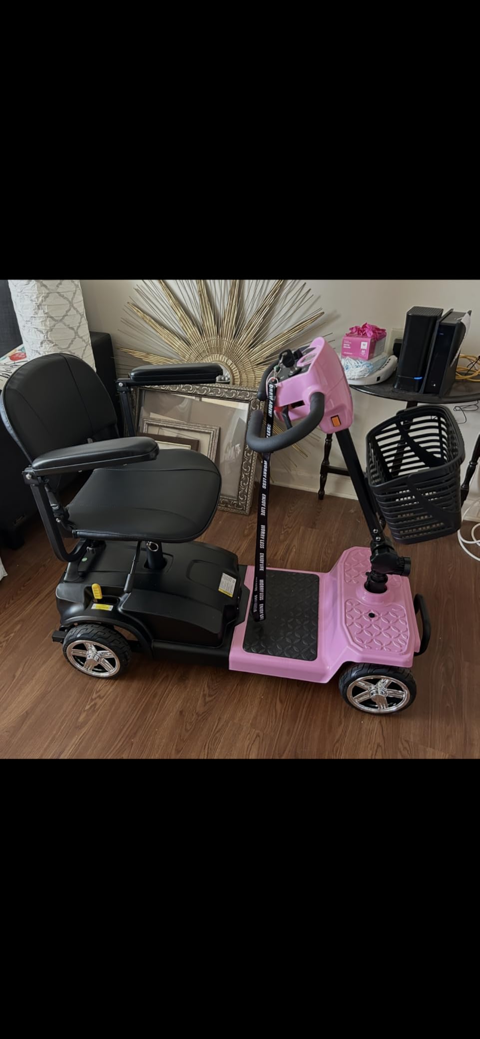 Ecomobi 20-45 Miles Mobility Scooter for Seniors & Adults, 4 Wheel Motorized Mobility Scooter for Travel, Removable Lithium Battery, 350W Motor, Dual Baskets, 300 lb Capacity, GPS Tracker,Blue,18ah customer photo 1