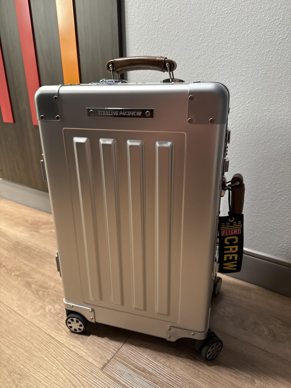 Sterling Pacific 40L Cabin Travel Case - Full Aluminum Four Wheel Carry On Luggage, Italian Leather Handles customer photo 2