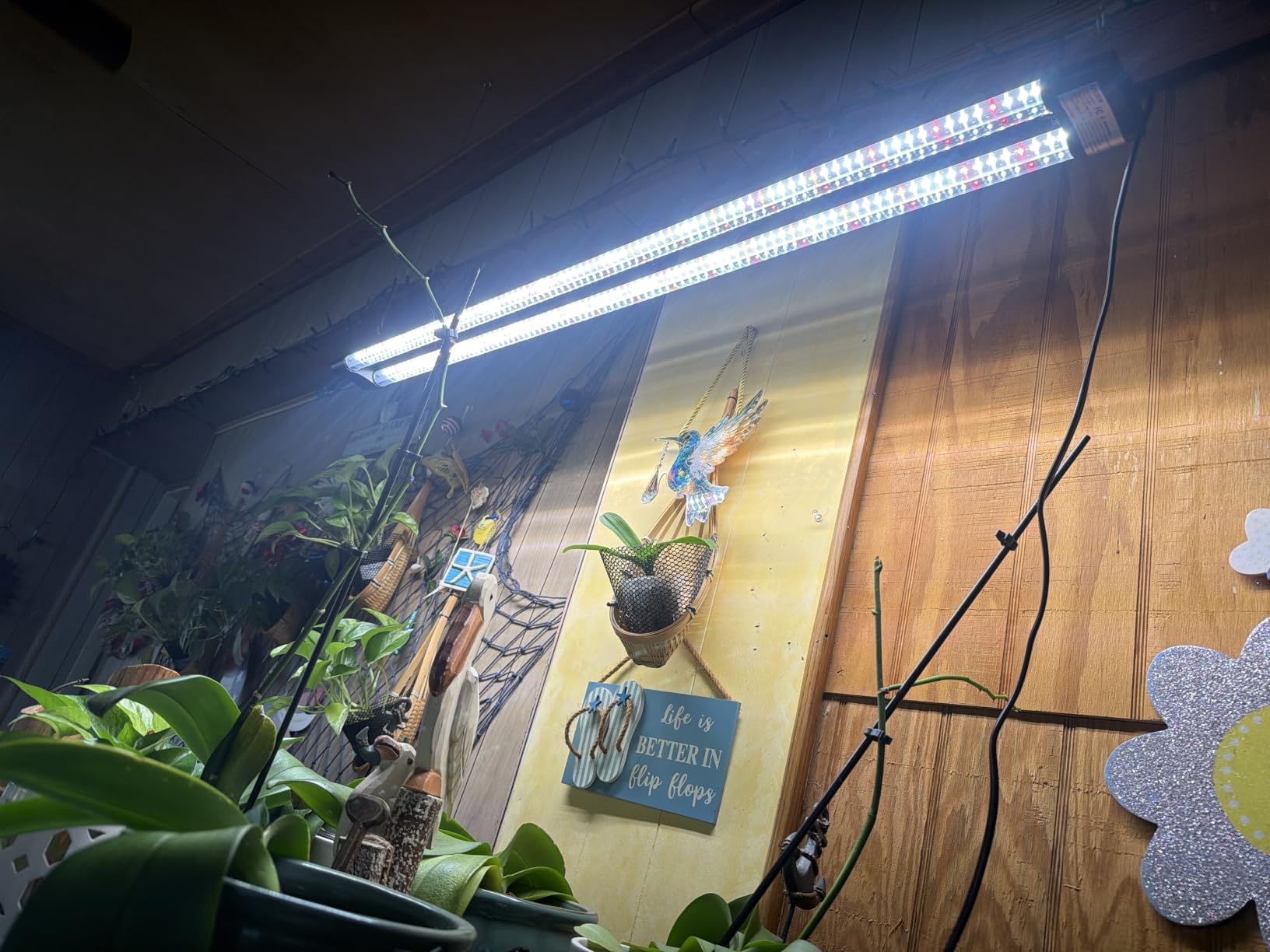 LED Grow Light Full Spectrum Light Linkable 5000K Daylight + 660nm Red Indoor Plant Lighting Fixture (2 FT) customer photo 1