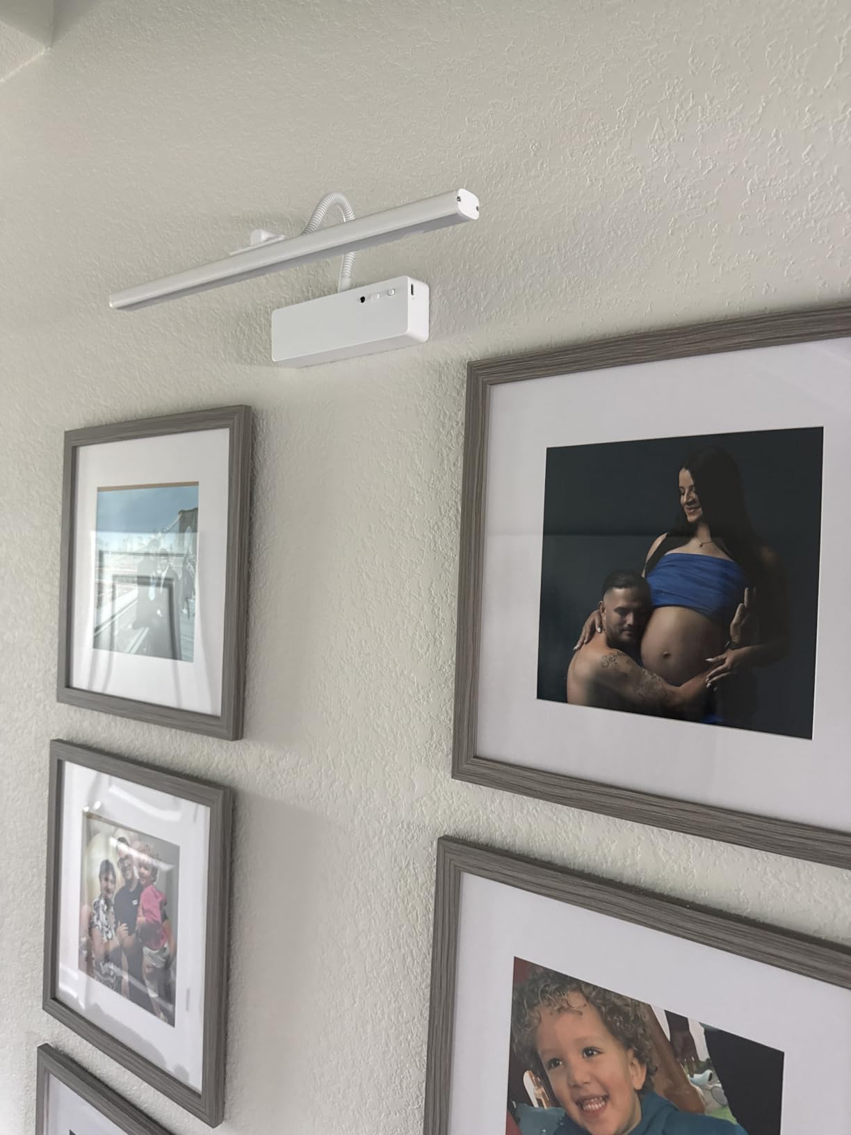 Picture Light, 15.35inch Wireless Picture Lights for Wall Rechargeable, 5400mAh Battery Wall Light with Remote, 3 Color Art Lighting for Paintings with Timer and Dimmable for Display, Gallery (Gold) customer photo 2