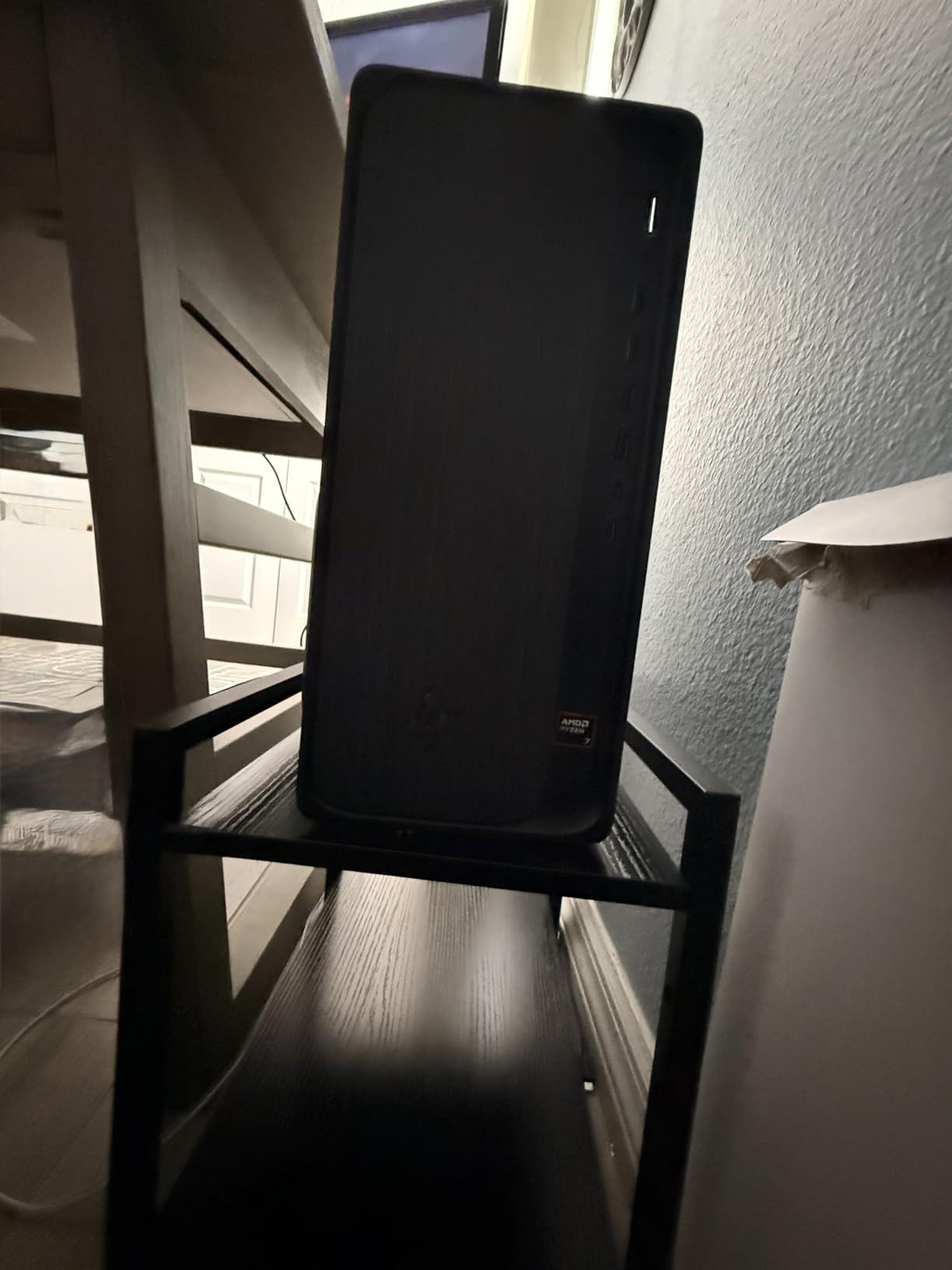 HOOBRO PC Stand, 2-Tier PC Tower Stand Fits Most Computer Towers, CPU Holder for Floor, Height Adjustable, CPU Stand with Wheels Under Desk, for Home Office, Black BB11CJ01 customer photo 2