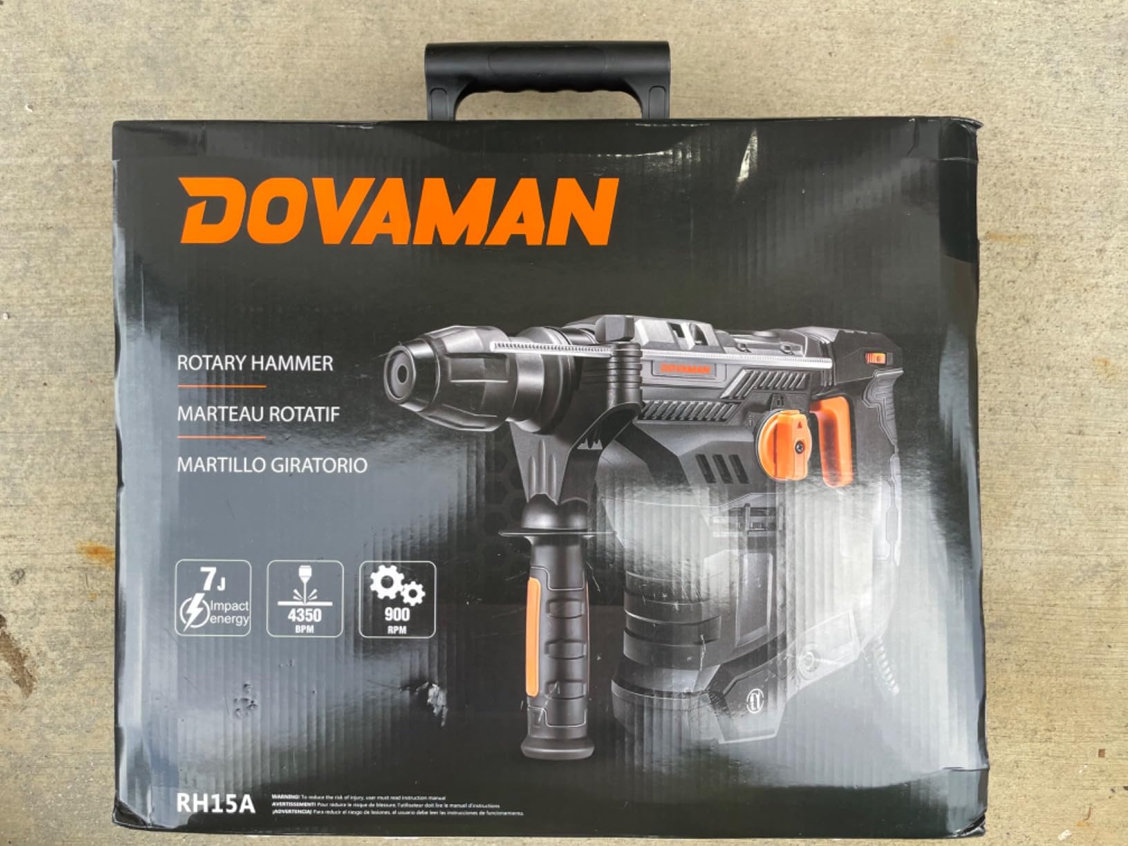 1-9/16'' SDS Rotary Hammer Drill, 12.5Amp Heavy Duty Rotary Hammer with 4 Functions, Safety Clutch, Vibration Control, Corded Hammer Drill for Concrete, Drill Bits and Chisels Included customer photo 1