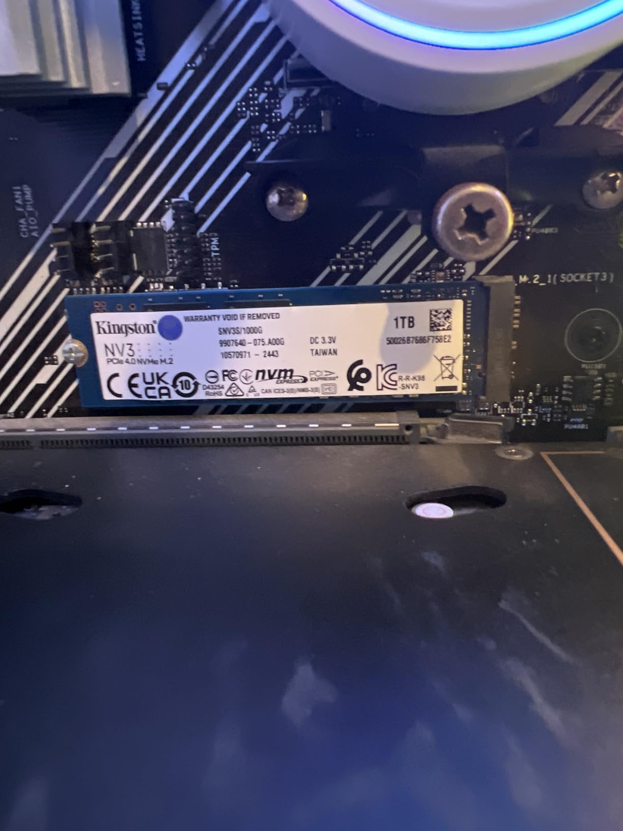Kingston NV3 1TB M.2 2280 NVMe SSD | PCIe 4.0 Gen 4x4 | Up to 6000 MB/s | SNV3S/1000G customer photo 1