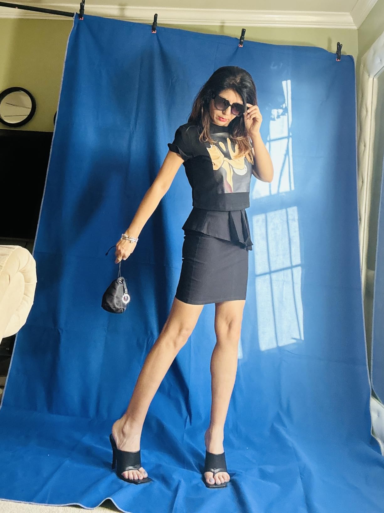 Forlogic Portable T-Shape Backdrop Stand Support Kit 8x5.3ft customer photo 2