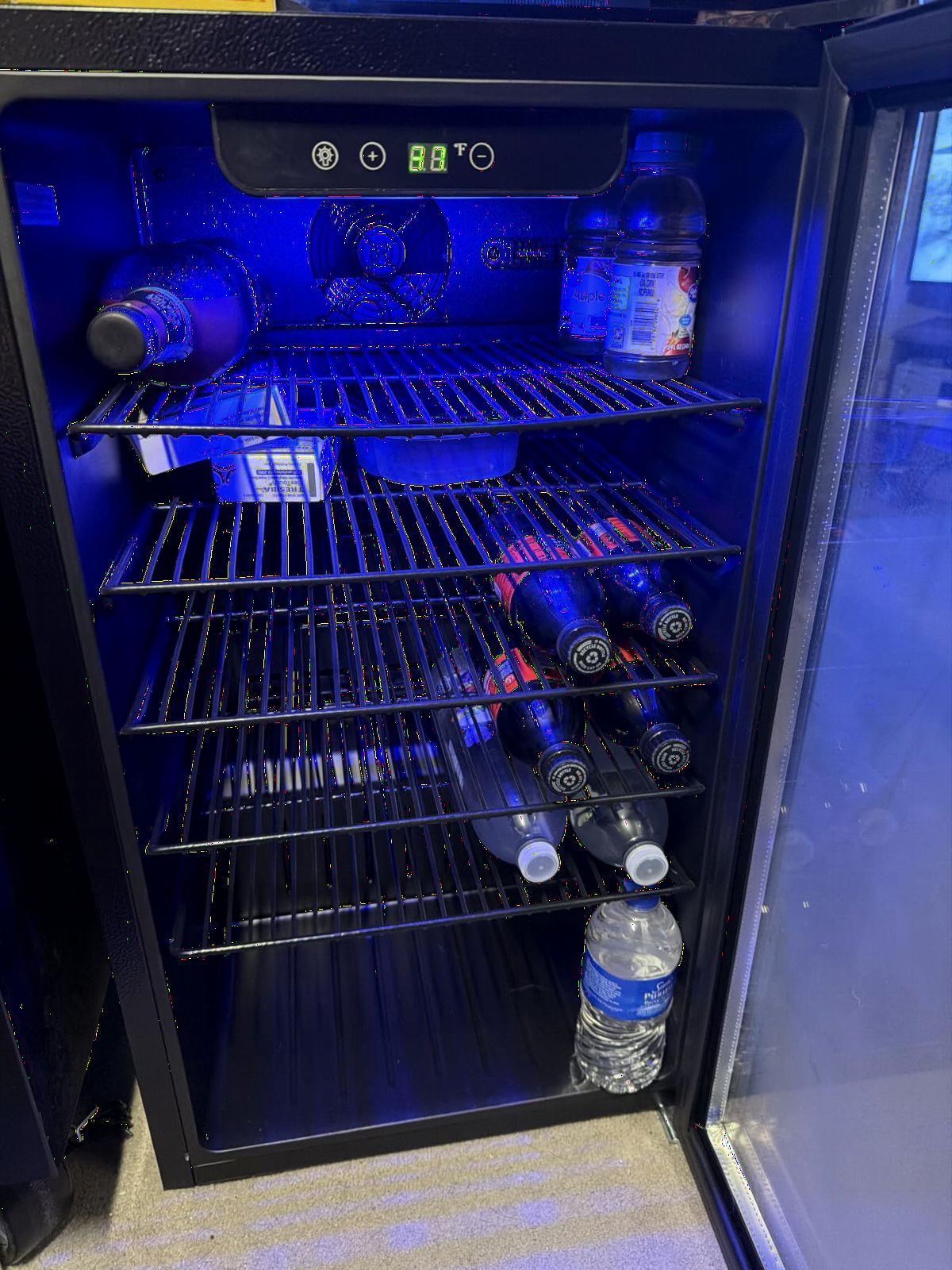 EUHOMY 4.5 Cu.ft Beverage Refrigerator and Cooler, 145 Can Mini fridge with Glass Door for Soda Beer Wine, Small Drink Dispenser with Digital Adjustable Thermostat for Home Office Bar customer photo 2