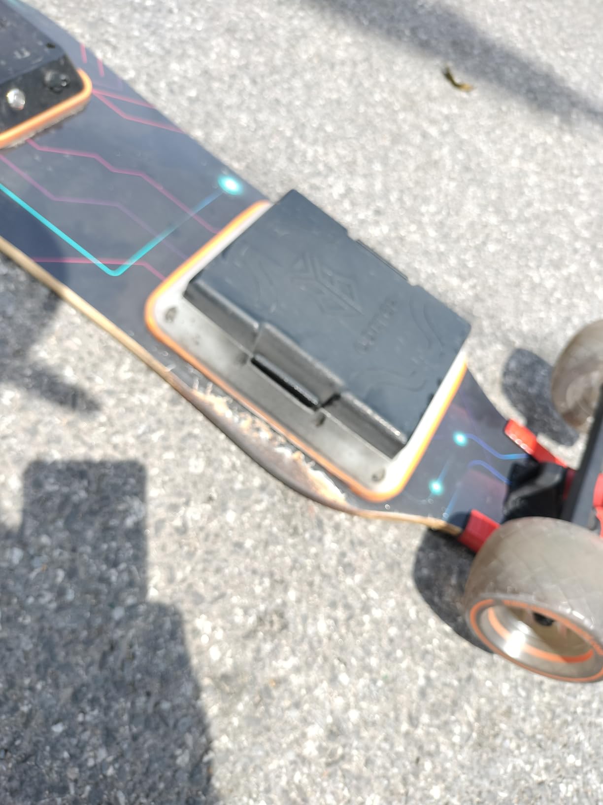 Electric Skateboard - Full-Screen LED Deck & Swappable Battery | Dual 600W Motors, 4 Modes, 105*65mm Large PU Wheels, 330lb Max Load, UL-Certified customer photo 1