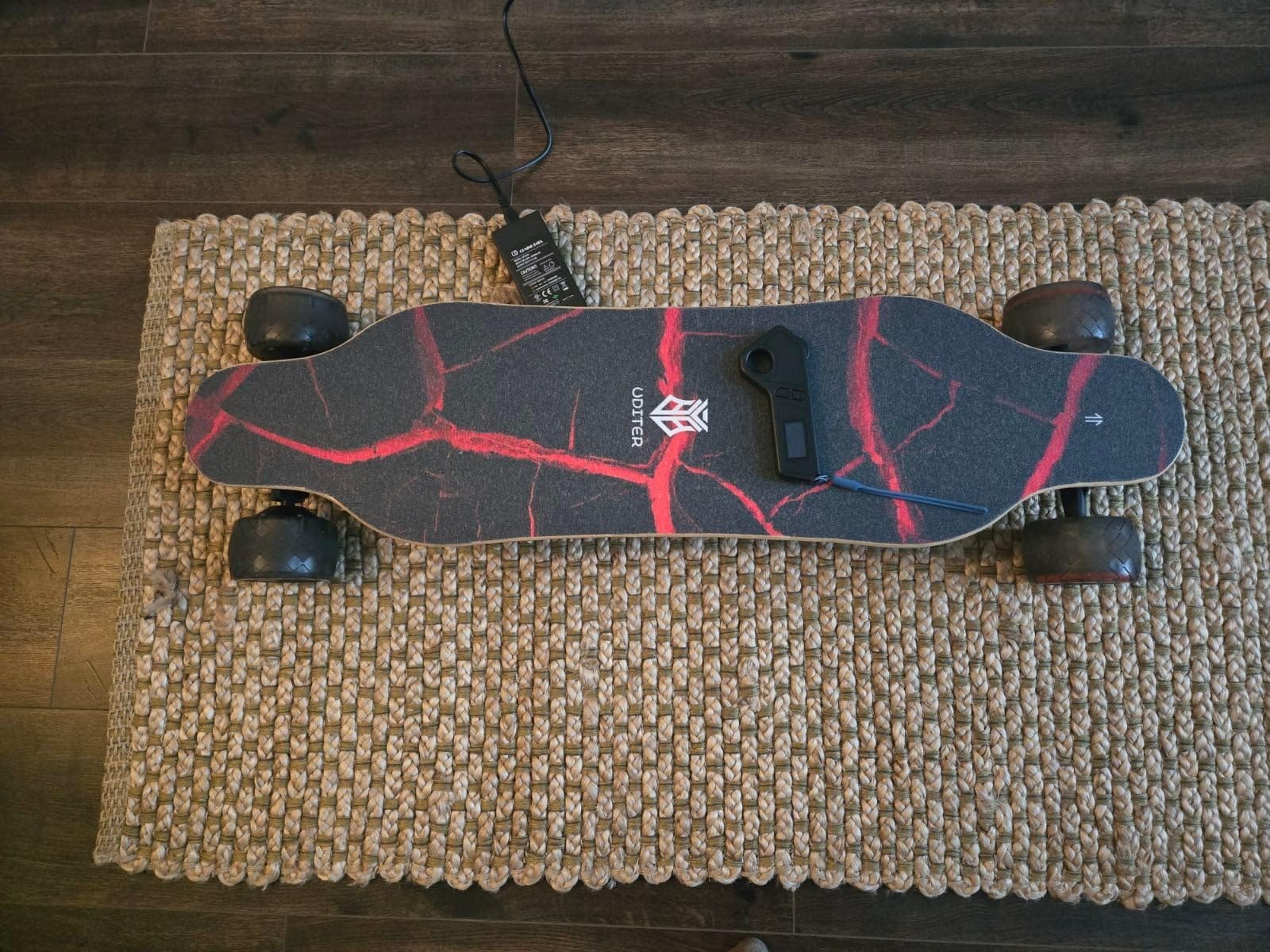 Electric Skateboard - Full-Screen LED Deck & Swappable Battery | Dual 600W Motors, 4 Modes, 105*65mm Large PU Wheels, 330lb Max Load, UL-Certified customer photo 2