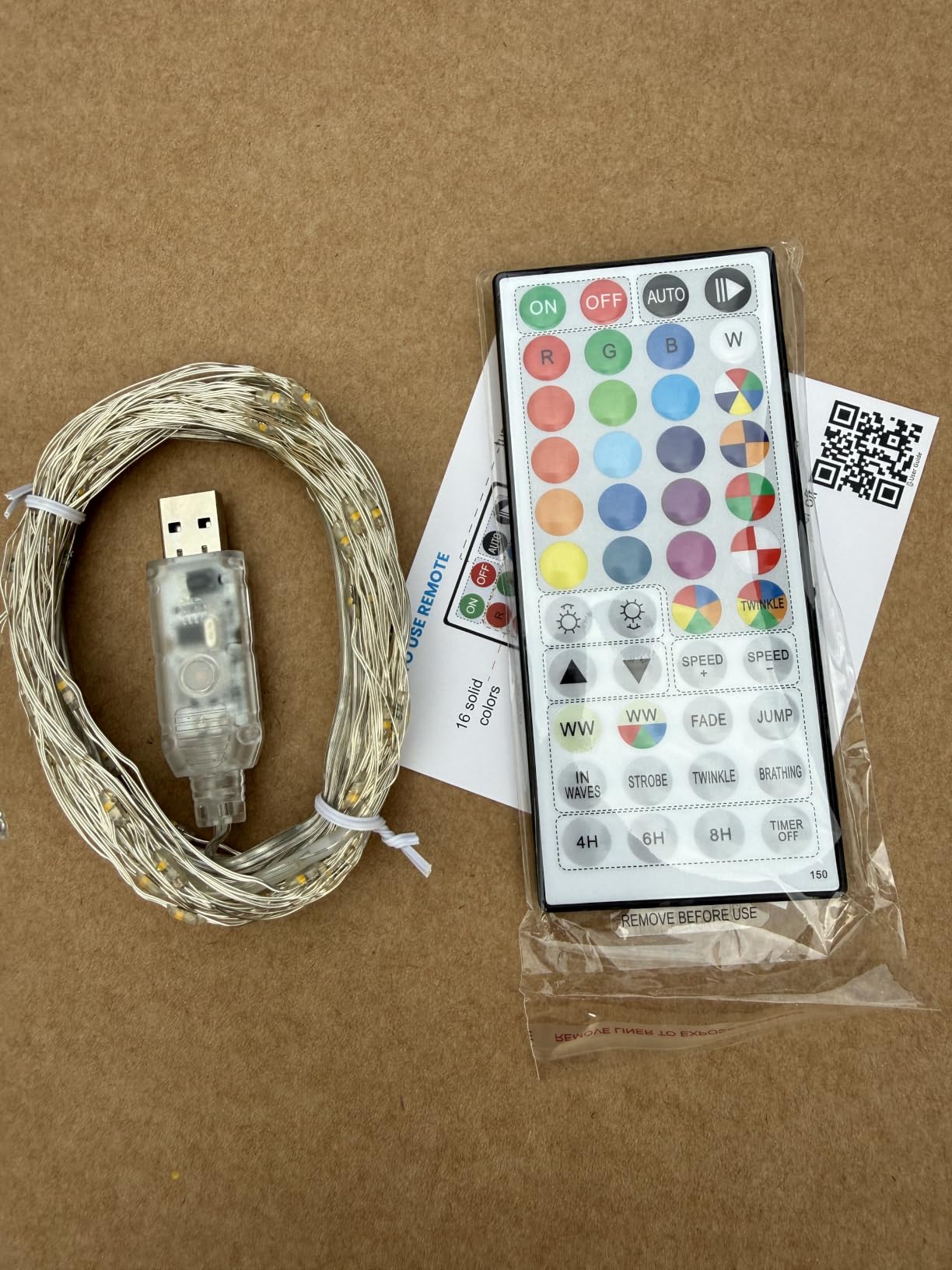 Fairy Lights USB Plug in 33ft 100LEDs with Remote, Warm White 20 Color Changing Light Twinkle Firefly String Lights for Bedroom Party Wedding Christmas Tapestry, Multicolor Colors customer photo 2