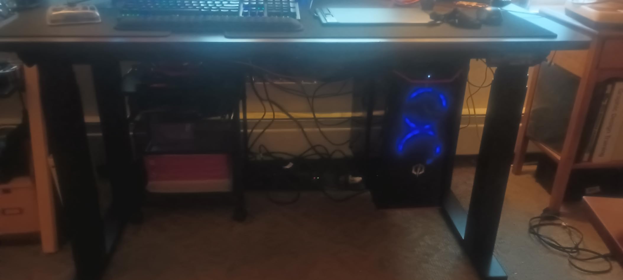 Heavy Duty Under Desk PC Holder - Up to 77 lbs Load Capacity - Adjustable Computer Tower Holder - Under Desk Computer Mount (White) customer photo 2