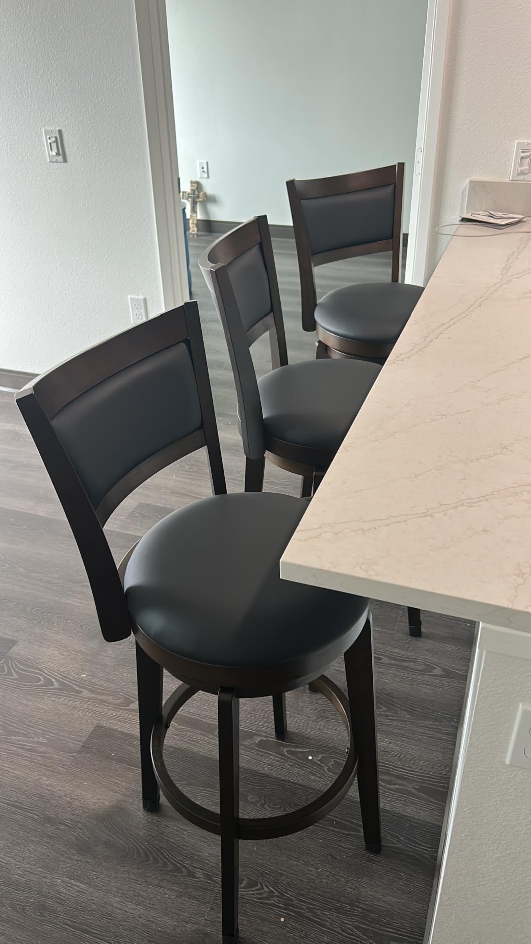 PrimeZone Swivel Bar Stools Set of 2, 24 Inch Counter Height Barstools customer photo 2