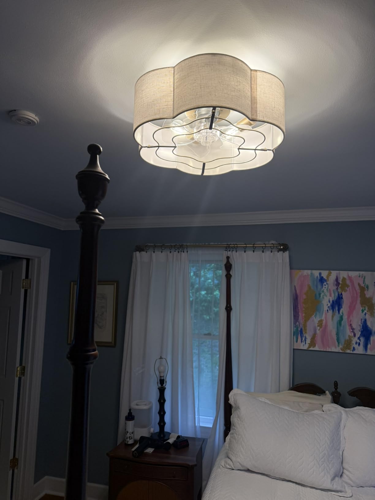 Caged Ceiling Fan with Lights, Flush Mount 20