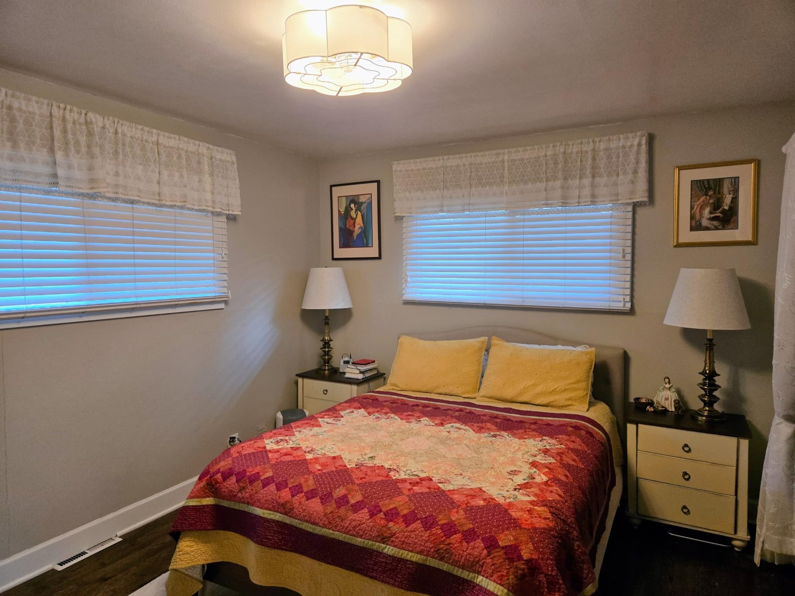Caged Ceiling Fan with Lights, Flush Mount 20