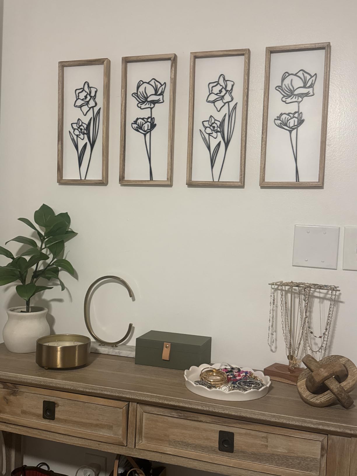 Tide and Tales 3d Framed Wall Art, Set of 4, Floral Boho Wall Decor customer photo 2