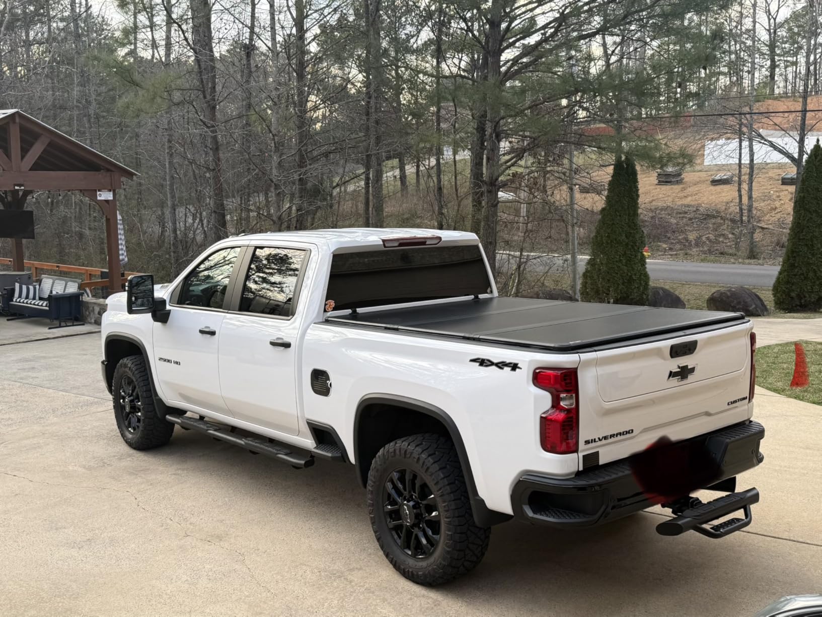 AUTOSAVER88 Hard Tri-Fold Tonneau Cover for 2007-2026 Silverado 1500 5.8ft | FRP Hard Tri-folding Truck Bed Tonneau Cover Fit for GMC Sierra/Chevy Silverado 1500 2007-2026 5.8 Feet Bed Pickup customer photo 1