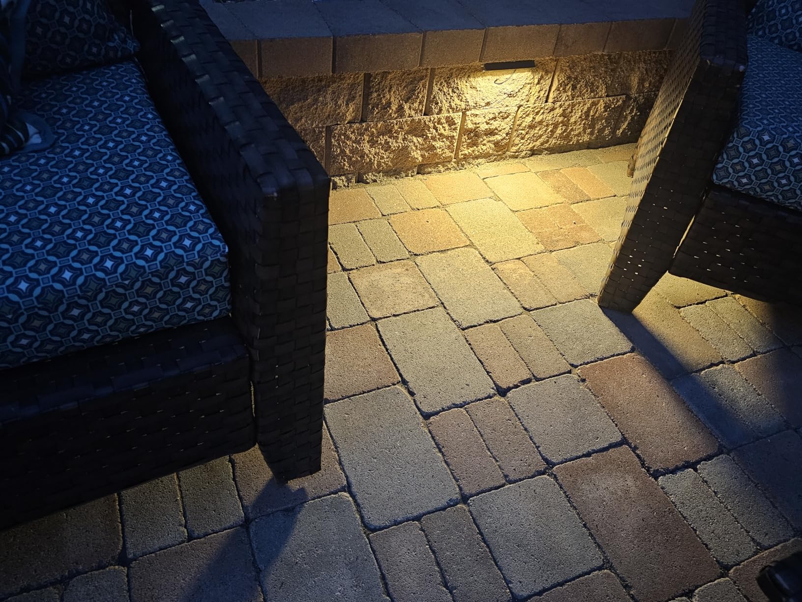 JESLED 12 Pack 7 inch Retaining Wall Lights, Low Voltage Hardscape Lighting | 5W LED Landscape Lighting, 2700K Warm White, AC/DC 12-24V, 500LM Brightness, IP65 Waterproof for Walls Steps Patios Fire Pits customer photo 1