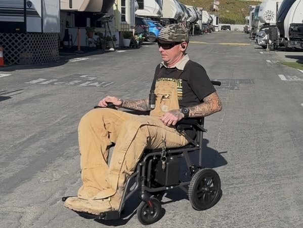 Premium Lightweight Foldable Electric Wheelchairs for Adults,Seniors | 15 Miles Long Travel Range,Sturdy,Durable,All Terrain,Motorized Wheelchairs for Indoor/Outdoor Use,300LBS Weight Capacity customer photo 1