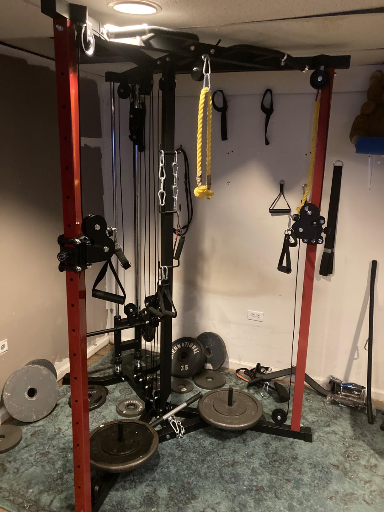 Mikolo Cable Crossover Machine, Functional Trainer with 17 Adjustable Positions, Home Gym Equipment with High and Low Pulley System for LAT Pulldowns and Seated Cable Row, Cable Fly Machine customer photo 2