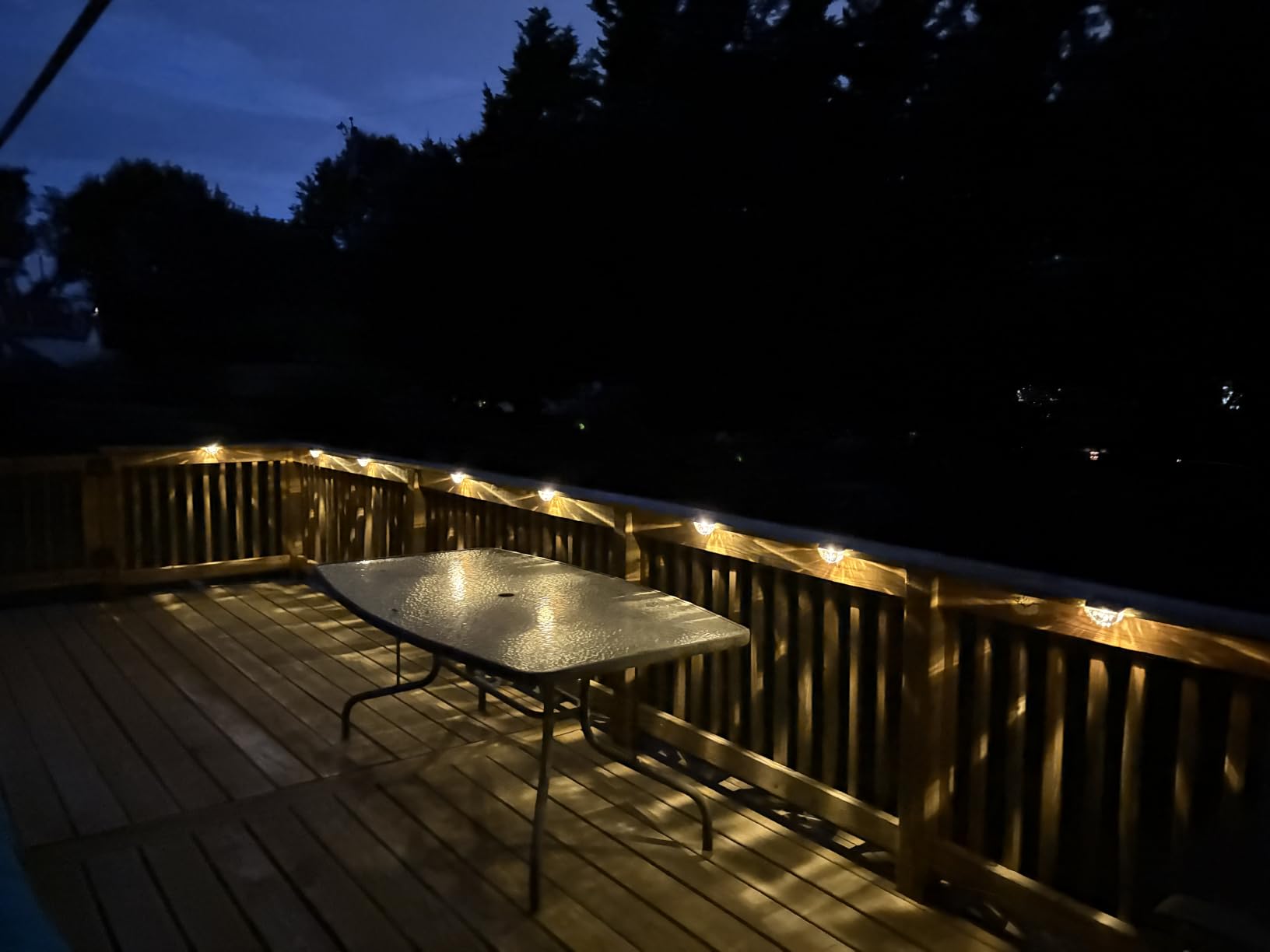 Melunar 16 Pack Solar Deck Lights Outdoor, Solar Step Lights Waterproof for Outside, Yard, Patio, Garden, Pool, Railing, Stairs, Fence (Warm White) customer photo 2