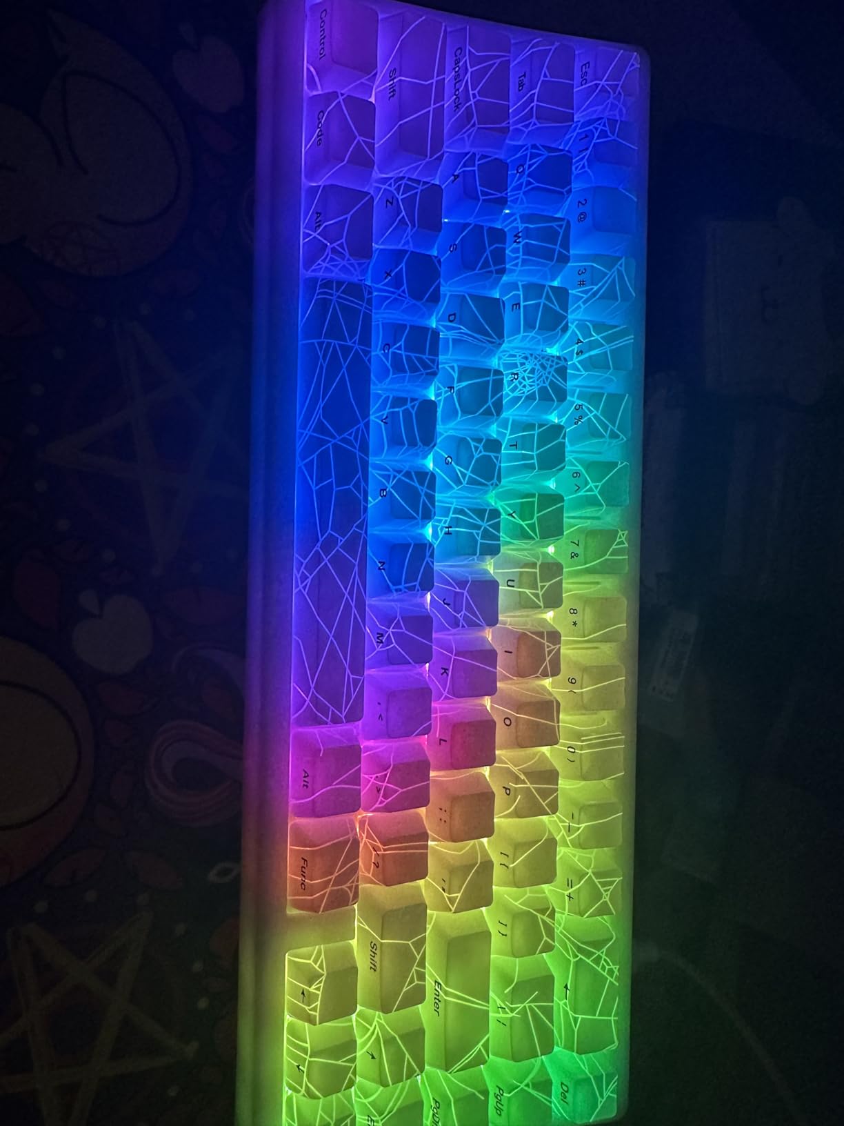 HITIME x XVX M67 Wireless 60% Percent Keyboard, QMK/VIA Topographic Gaming Keyboard, Tri-Mode Thocky Creamy Mechanical Key Board, Hot Swappable Gasket Mount RGB IMD Tech for Win/Mac (JadeStone) customer photo 2