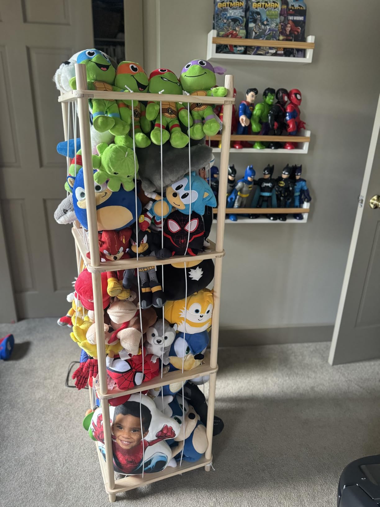 Woodure Stuffed Animal Storage & Organizer, Wooden Toy Holder Zoo for Kids customer photo 2