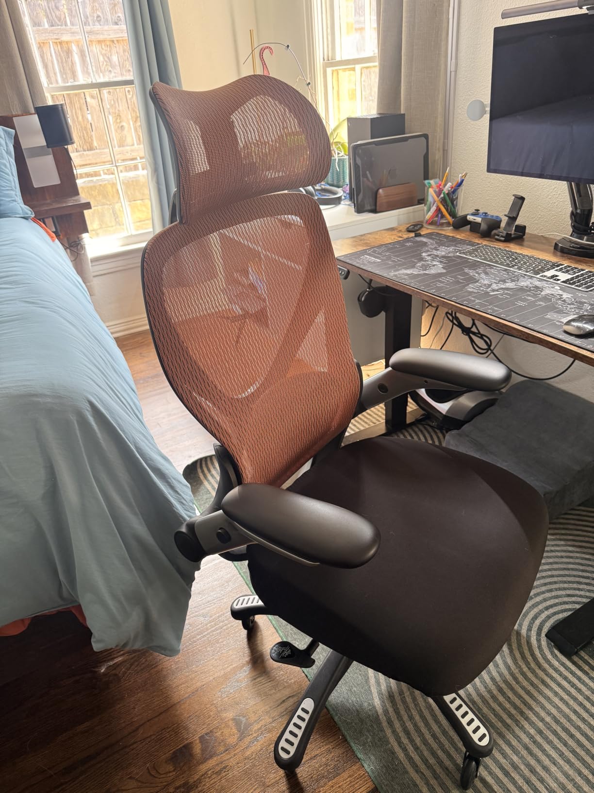 X100 Ergonomic Mesh Office Chair with Footrest, Big and Tall Home Desk Chair with 5D Flip-Up Arms, Adjustable 3D Lumbar Support, Gaming & Executive Computer Chairs customer photo 2