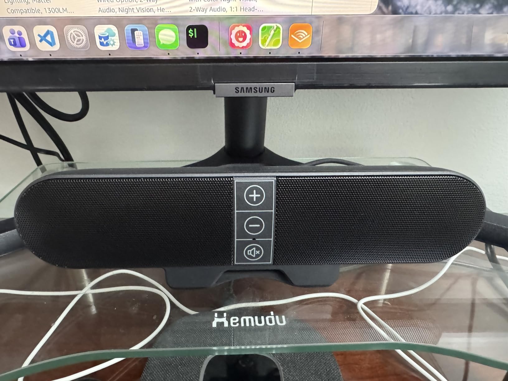 Computer Speakers for Desktop PC Monitor, USB Plug-in, Wired, Computer Soundbar for PC, Laptop Speakers with Adaptive-Channel-Switching, Deep Bass, USB C Adapter, Easy to Clip on Monitor customer photo 2