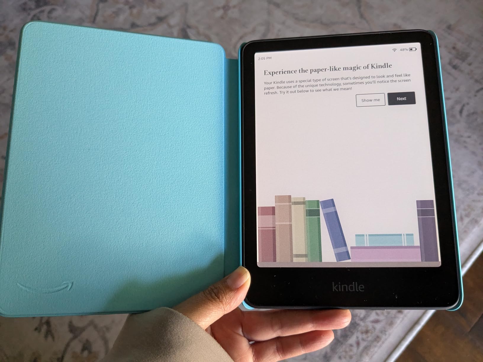 Amazon Kindle Colorsoft Kids 16 GB (newest model) - Lightweight, compact, and designed for reading - with cover, Starlight Reading customer photo 2