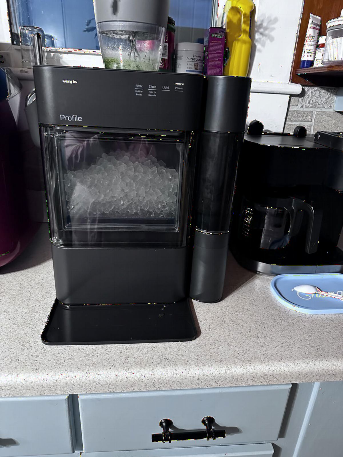 GE Profile Opal 2.0 Ultra Nugget Ice Maker with .75 Gallon Side Tank and Scale Inhibiting Filter, Scoop Included, 38 lbs in 24 Hours, Pellet Ice Machine with WiFi & Smart Connected, Stainless Steel customer photo 2