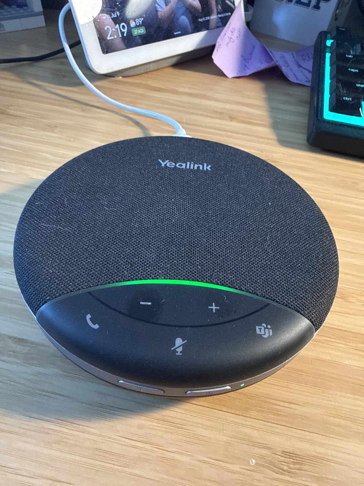 Yealink Sp92 Conference Speaker and Microphone Teams Certified Mic with Al Noise Cancelling 20H Call Time USB Speakerphone for Small Meeting Room, Bluetooth Speaker for Computer/Laptop customer photo 1