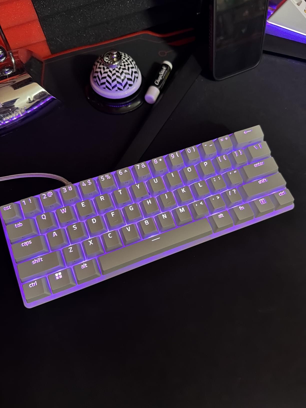 Razer Huntsman Mini 60% Gaming Keyboard: Linear Optical Switches - Aluminum Top Frame - Chroma RGB Lighting - PBT Keycaps - Onboard Memory - Snap Tap - Black customer photo 2