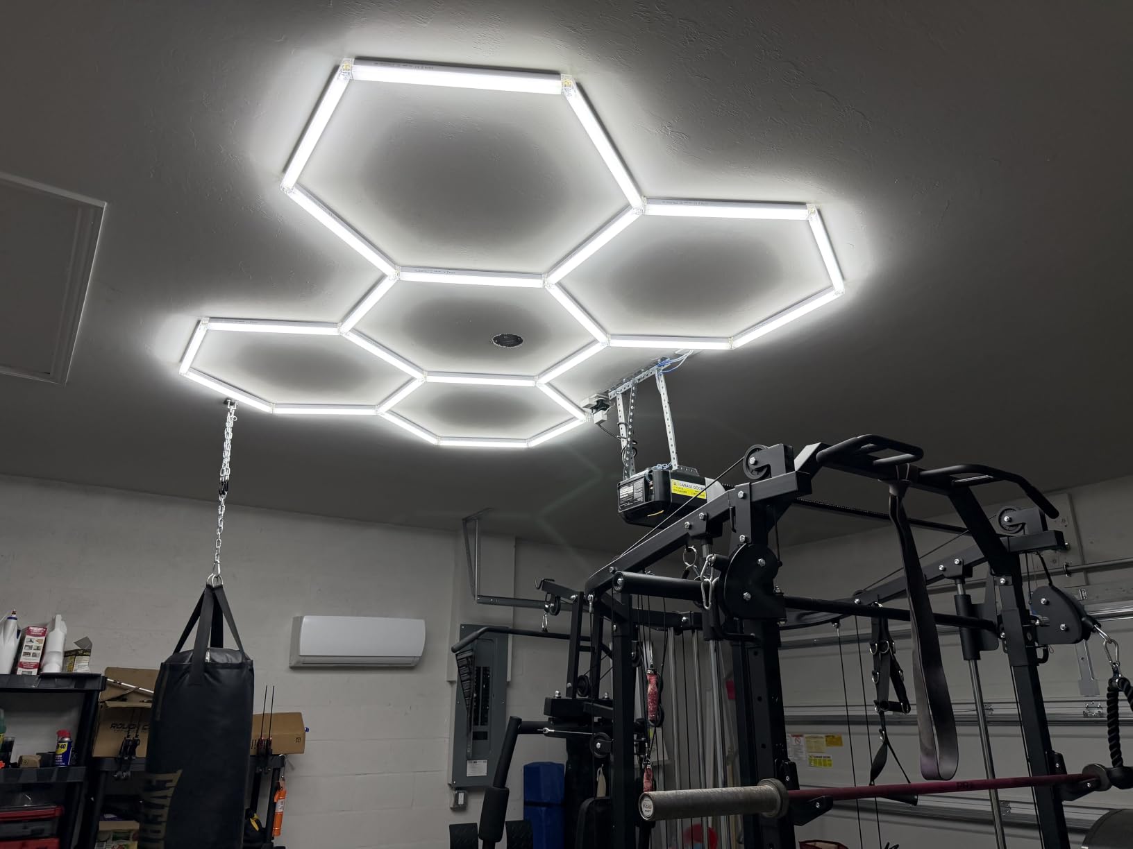 Hexagon Garage Lights: Hexagon led Gym Lights 26520LM DIY LED Shop Light | Car Detailing Ceiling Light for Basement Warehouse Workshop Barbershop Car Care Wash Room Auto Beauty 6500K customer photo 1