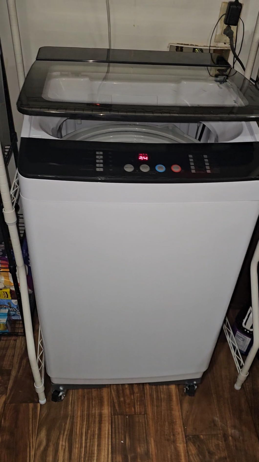 18 lbs Portable Washing Machine, Fully Automatic Portable Washer with LED Display, 7 Wash Cycles, 4 Water Levels, Top Load Washing Machine for Apartment, RV, Dorm, Home customer photo 2