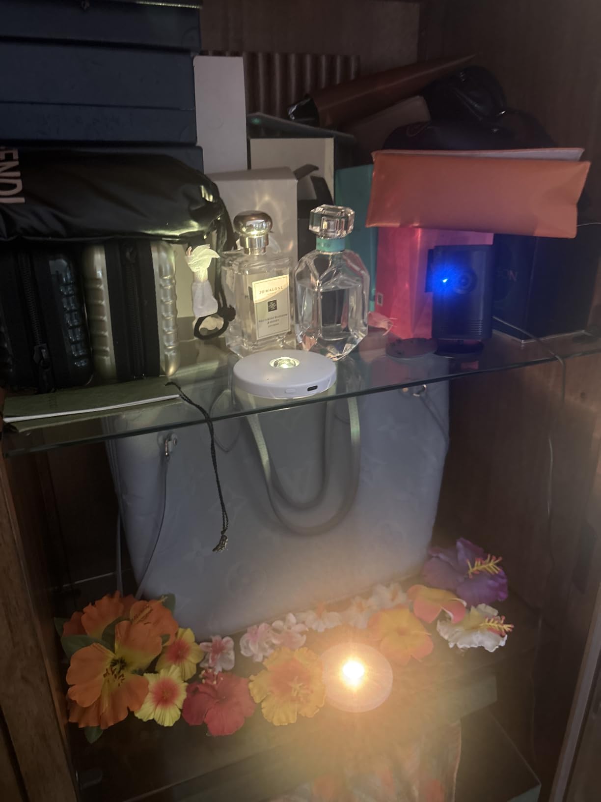 Puck Lights with Remote, 2000mAh Rechargeable Cabinet Light, Under Cabinet Lighting Wireless, Display Cabinet, Dimmable Magnetic Stick-On Shelf, Push Lights Battery Operated (Wood Color, 3 Pcs) customer photo 2