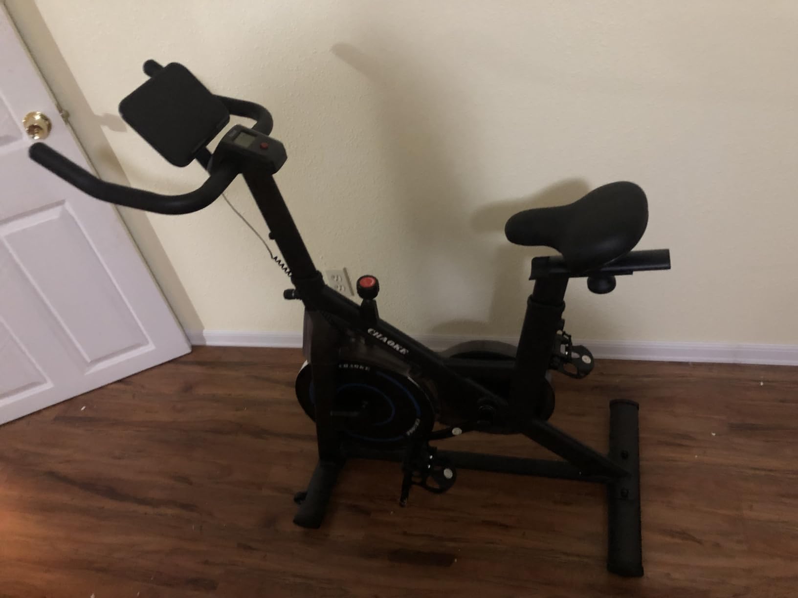 Exercise Bike, CHAOKE Quiet Adjustable Magnetic Resistance Stationary Bike for Home Cardio with App Compatible, 350LB Weight Capacity Indoor Cycling Bike with Comfortable Seat & Digital Display customer photo 2
