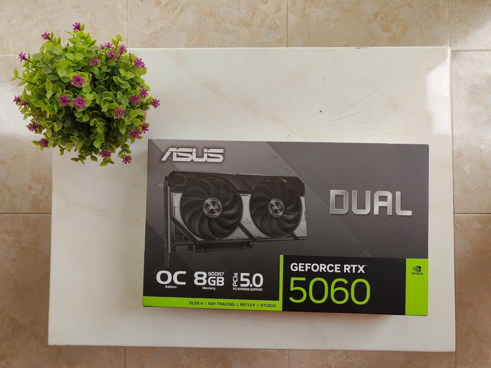 ASUS Dual NVIDIA GeForce RTX 5060 8GB GDDR7 OC Edition (PCIe 5.0, 8GB GDDR7, DLSS 4, HDMI 2.1b, DisplayPort 2.1b, 2.5-Slot Design, Axial-tech Fan Design, 0dB Technology), 3 Year Warranty customer photo 1