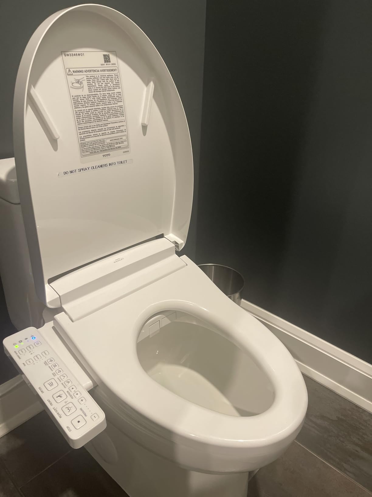 TOTO WASHLET S2 Electronic Bidet Toilet Seat with Instantaneous Water Heating, PREMIST and EWATER+ Wand Cleaning, Elongated - SW3346#01 customer photo 2