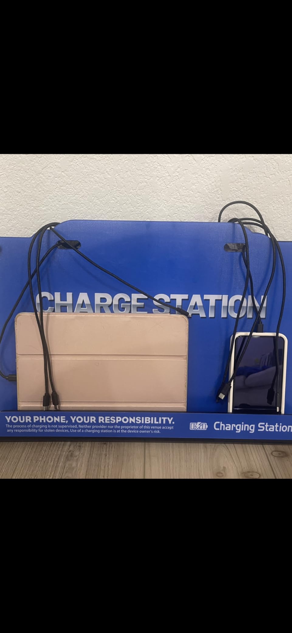 Wall Mounted 8 Port Charging Station with Fast Charging Cables, Multi Device Charging Dock for Office, Hotel and Public Spaces, Compatible with iPhone iPad Smartphone Tablets Android Port (Black) customer photo 2