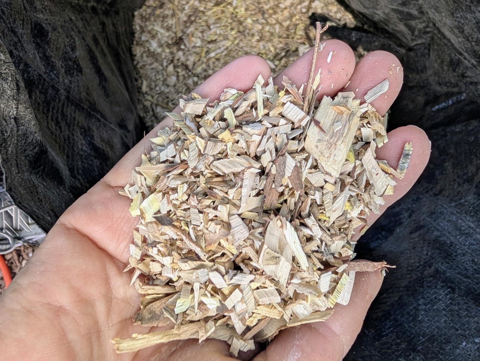 EWORK 15-Amp Electric Wood Chipper Shredder, 15:1 High Reduction Ratio with 4 Steel Blades Included, 1.77 Inch Capacity, Garden Mulcher for Composting Branches and Twigs customer photo 2