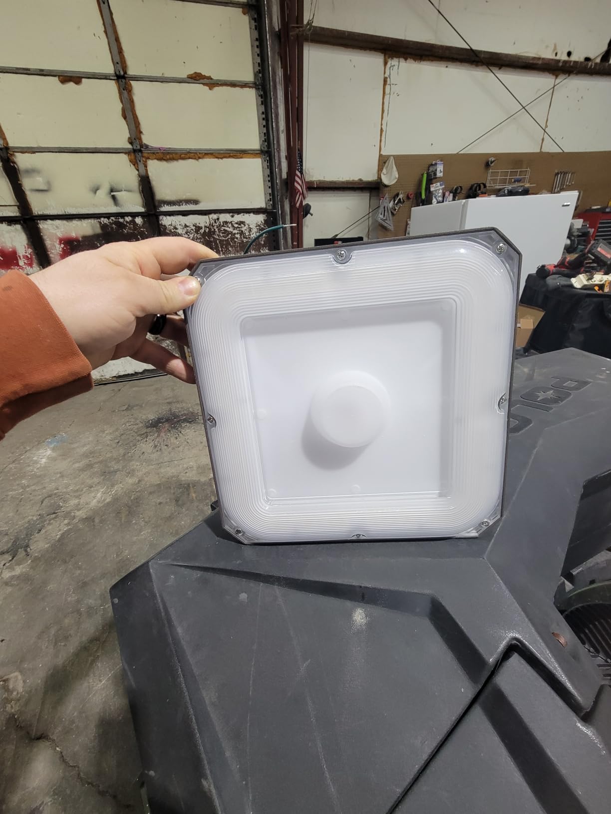 Lightdot 100W LED Canopy Celling Lights, Large Coverage 15000LM Canopy Light Outdoor LED for Garage Carport Entrance Porch Barn 5000K, 100-277V IP65 Waterproof, ETL Listed - 2Pack customer photo 1