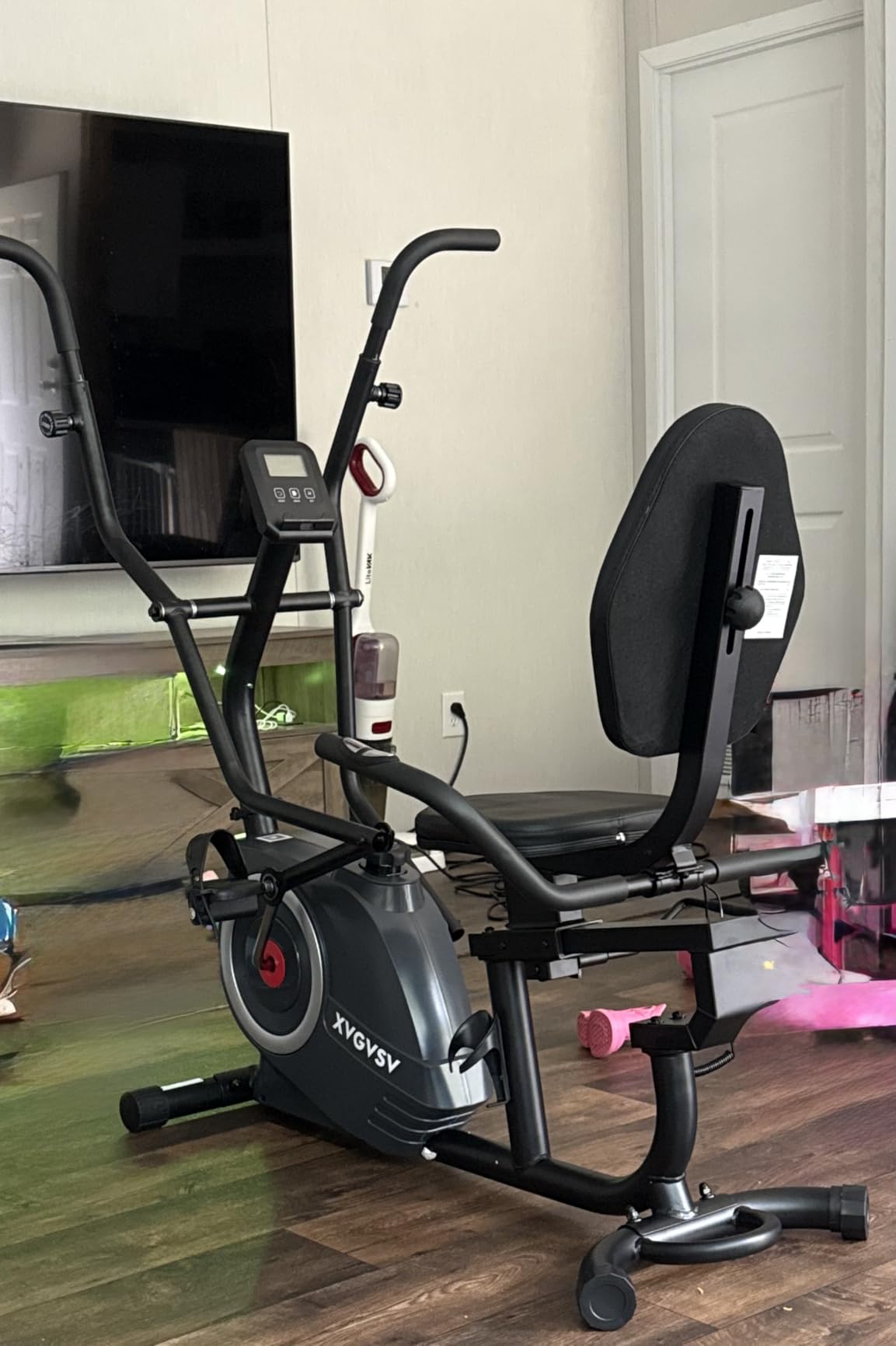 Recumbent Exercise Bike, Recumbent Stationary Bike for Home, Recumbent Bike with 400LB Weight Capacity Whisper-Quiet 16 Levels Magnetic Resistance Heart Rate and Multi-Function LCD Comfortable Seat customer photo 1