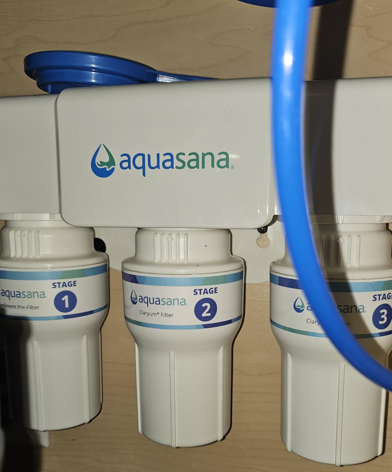 Aquasana Under Sink Water Filter | Claryum 3-Stage Filtration | AQ-6300-BN | Reduces Lead, PFAS, Microplastics, Chlorine Taste & Odor | WQA Certified | Brushed Nickel Faucet | 600 Gal | 1-Year Warranty customer photo 1